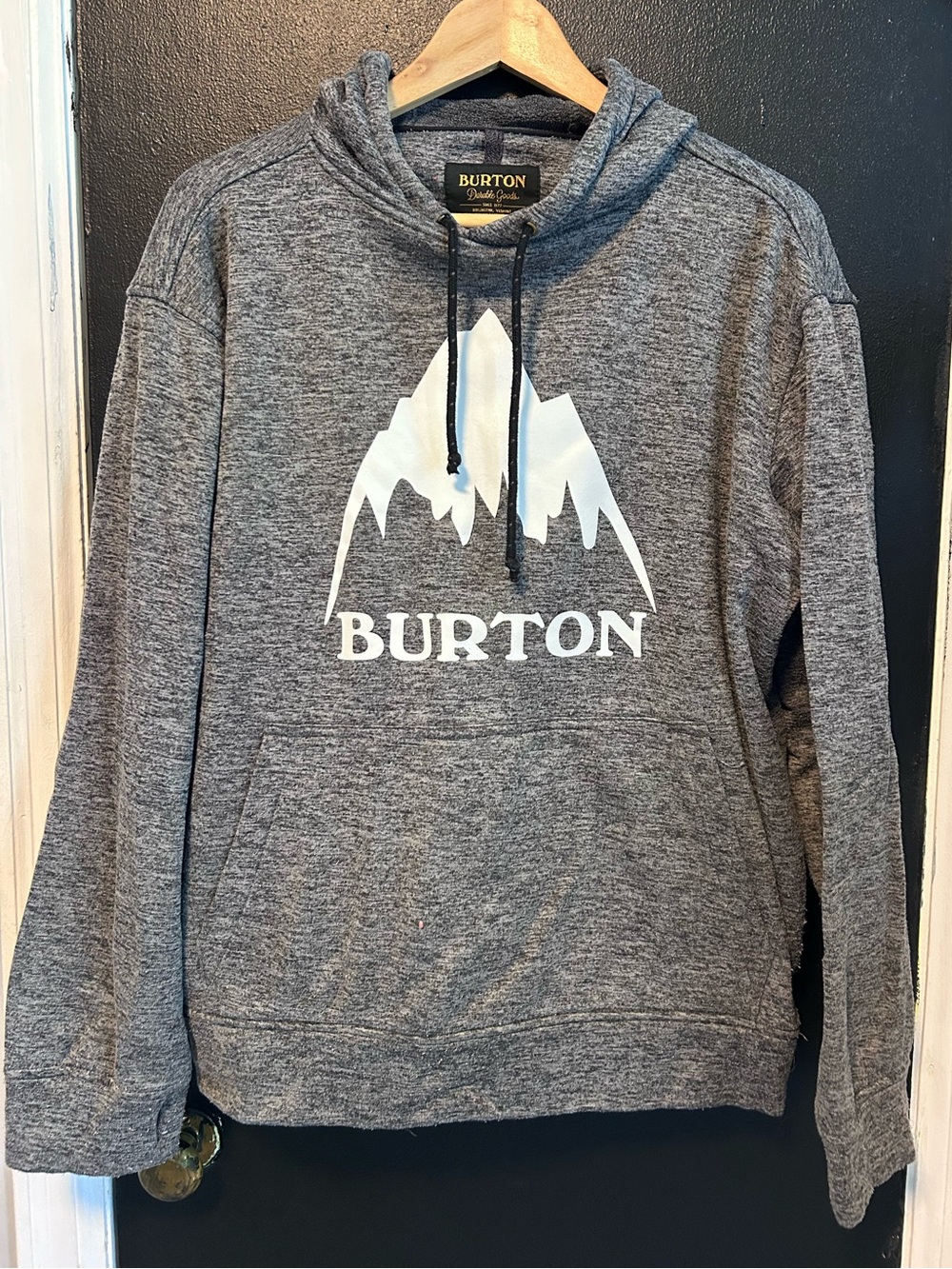 Burton Gray Hoodie with White Mountain Logo